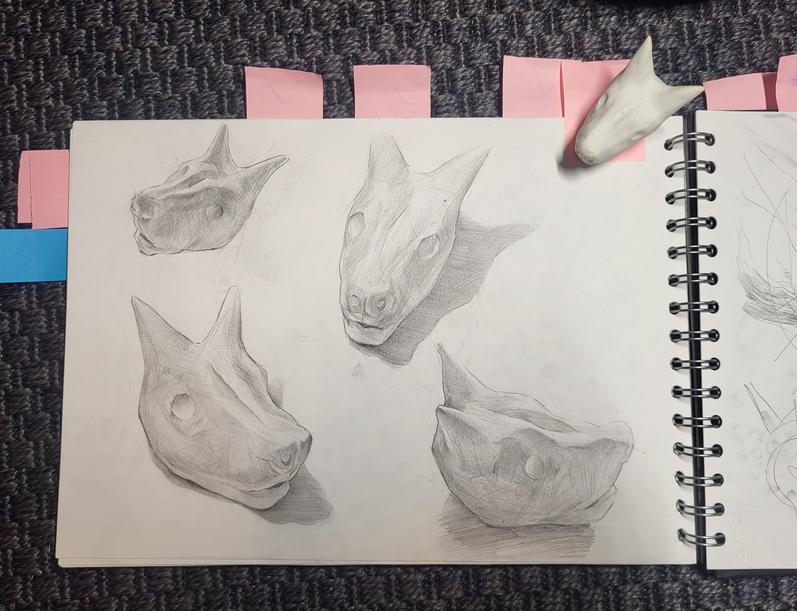 Skizzenbuch Studie Plastik